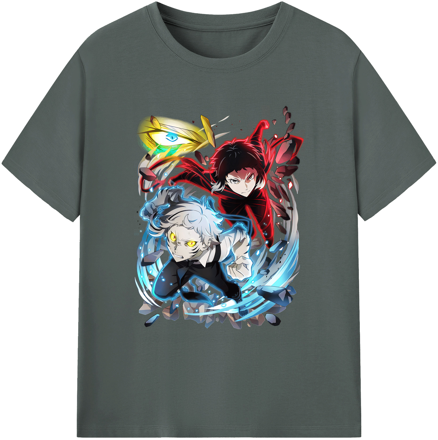 （画像用） 文豪ストレイドッグス Bungo Stray Dogs 綿100％ メンズ半袖Tシャツ｜肌触りやわらか＆通気性